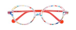 Vue de face de la monture de lunettes rondes et colorées pour enfants Karavan Kids ZIGZAG 47 VR