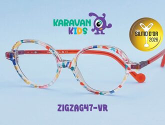 Karavan Kids ZIGZAG 47-VR children's eyewear frame with SILMO d'Or 2026 award badge