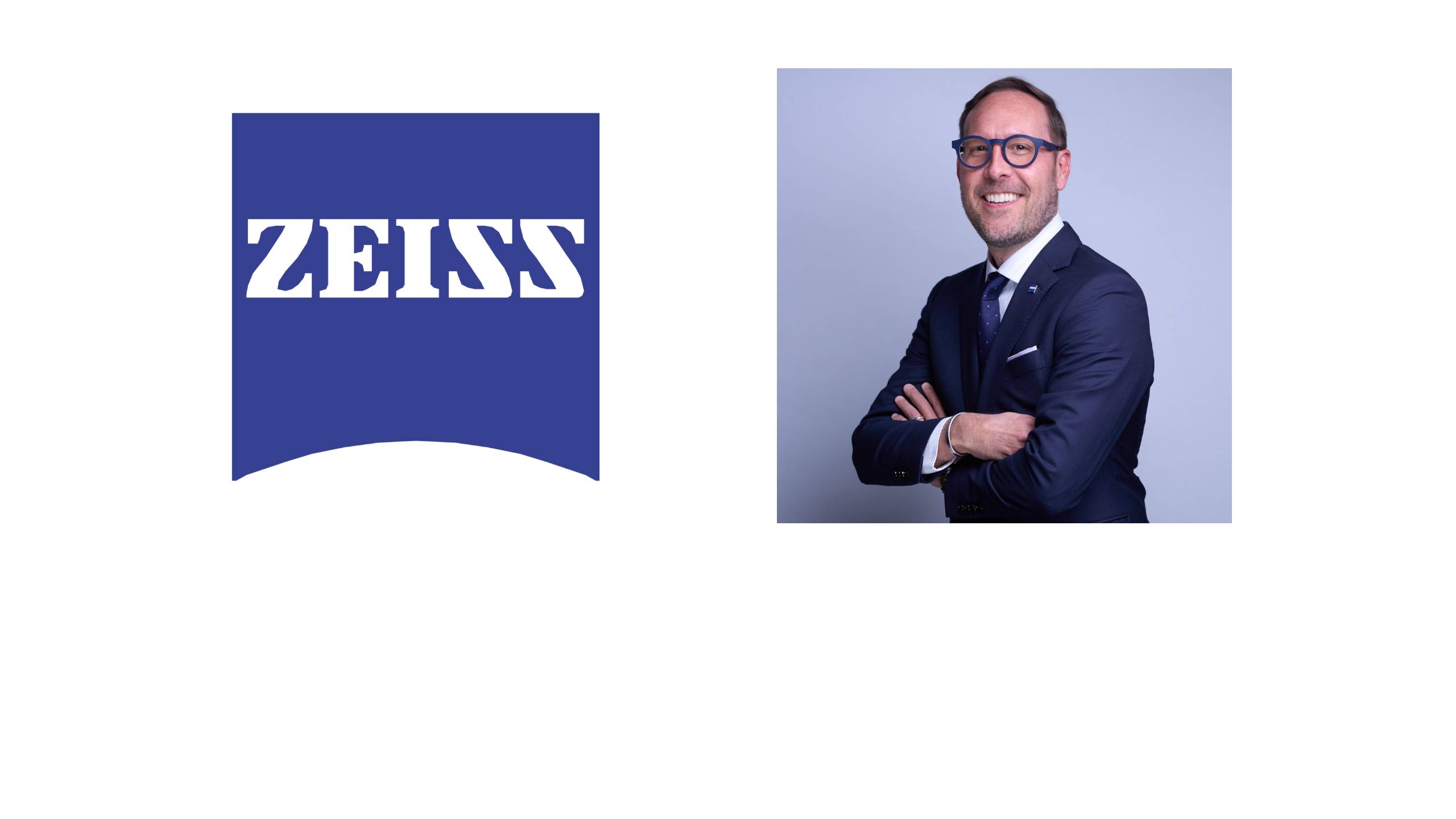 ZEISS logo alongside portrait of Bryan Rossi, Head of ZEISS Medical Technology Canada.