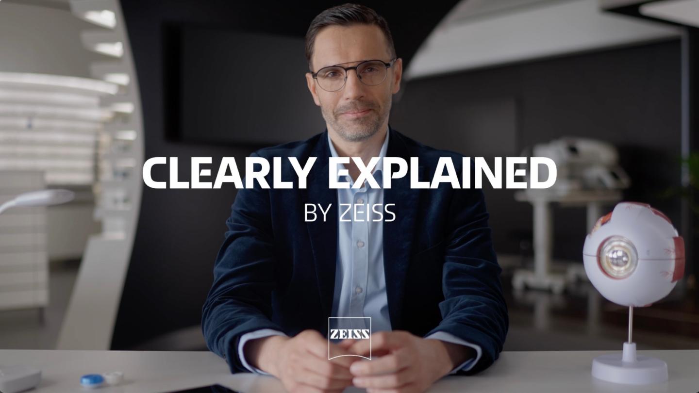 ZEISS expert presenting Clearly Explained YouTube video series on visual health and eye care